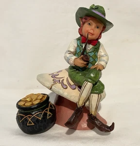 Jim Shore Heartwood Creek Leprechaun St Patrick’s “A Bit O’ Irish Luck”Figurine - Picture 1 of 5