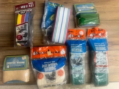 Lote de kits de re-web de silla de muebles de césped vintage correas Foto 1 de 3