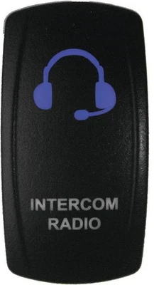 Dragonfire Laser Etch Dual LED Switch - Intercom Radio On/Off - Blue 522626 - Image 1 of 3