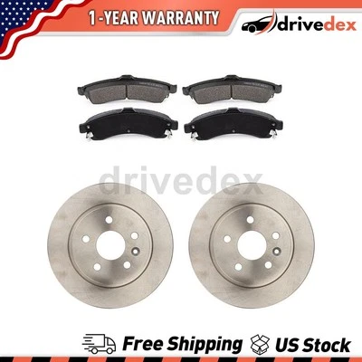 Front Rotors Semi-Metallic Brake Pads For 2002 2003 2004 Chevrolet Trailblazer_D - Image 1 of 4