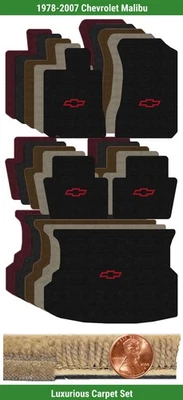 Набор ковриков Custom Luxe для 1978-2007 Chevrolet Malibu с логотипом (5 штук) #E9T - Изображение 1 из 4