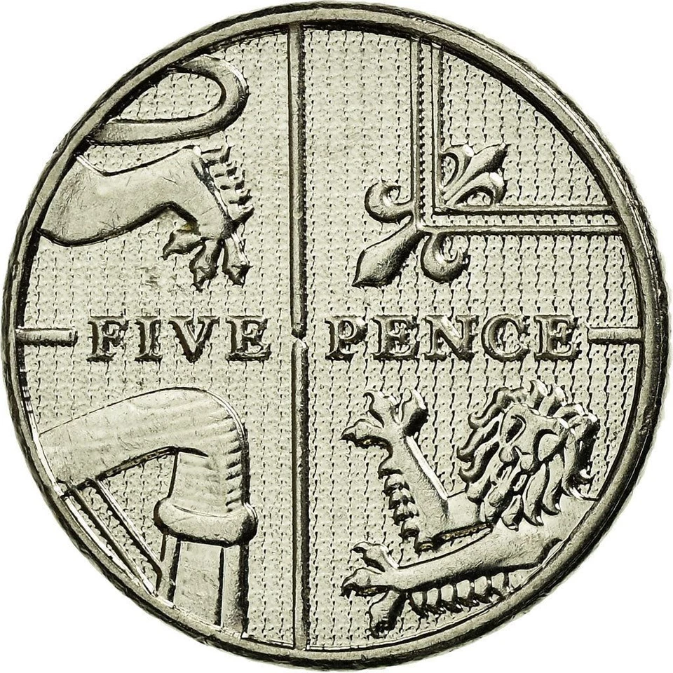 United Kingdom | 5 Pence Coin | Elizabeth II | Km:1334 | 2015 - 2022 - Image 1 of 4