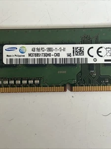 SAMSUNG 4GB 1Rx8 PC3-12800U-11-13-A1 DESKTOP RAM CHIPS - Picture 1 of 2