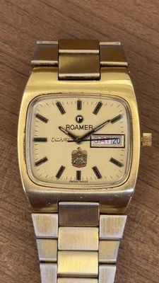 Vintage Roamer Automatic Swiss Made Watch UAE Ministry of Defence Logo Rare - Image 1 of 4
