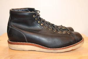 CHIPPEWA stivali scimmia vintage in pelle nera da uomo US 9 EE EU 43 1901M34 made in USA - Foto 1 di 16