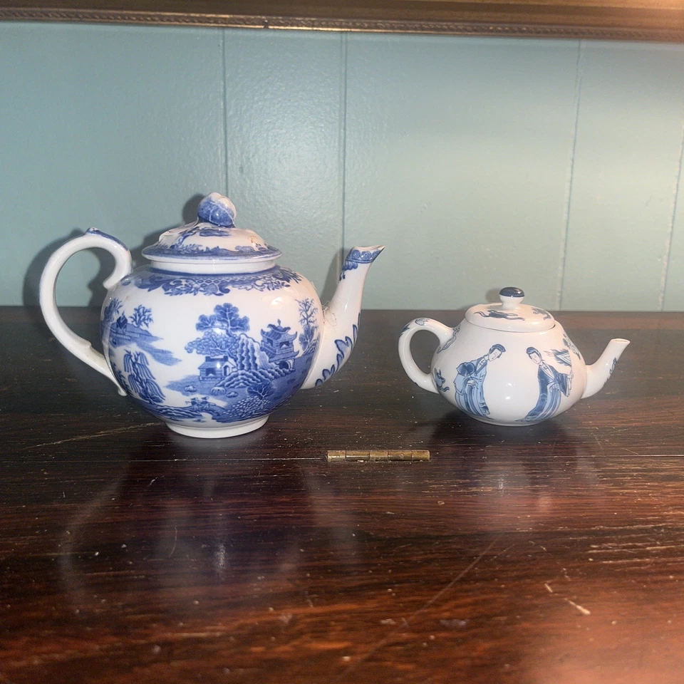 2 bules azuis brancos com tampas - Imagem 1 de 4