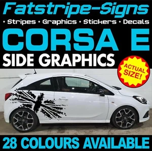 to fit VAUXHALL CORSA E GRAPHICS STICKERS STRIPES DECALS OPEL VXR SXI GSI TURBO - Picture 1 of 2