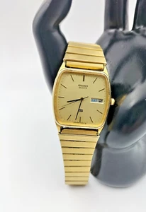 Stunning Seiko Mens Vintage 2633-5020 Seiko SQ Day Date 2Jewels - runs - AF - Picture 1 of 11