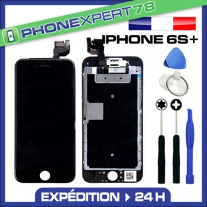 VITRE TACTILE + ECRAN LCD RETINA COMPLET SUR CHASSIS IPHONE 6S PLUS NOIR OUTILS - Photo 1 sur 1