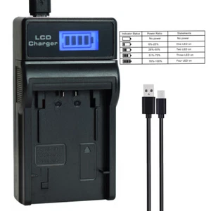LCD Battery Charger For NP-FV50 Sony DCR-SX21 DCR-SX33 DCR-SX34 DCR-SX43 SX44 - Picture 1 of 7