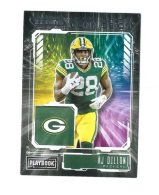 2021 Panini Playbook Zoning Commission #ZC-AJD AJ Dillon Green Bay Packers - Image 1 of 2