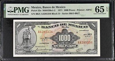 Mexico 8 Piece Specimen Set P# 49-61 All Graded PMG 65 - Image 1 of 4