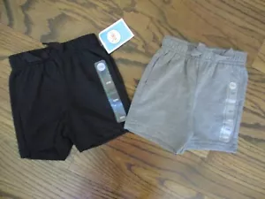 CIRCO boy size 18M black & gray cotton blend shorts elastic waist pockets NEW - Picture 1 of 5