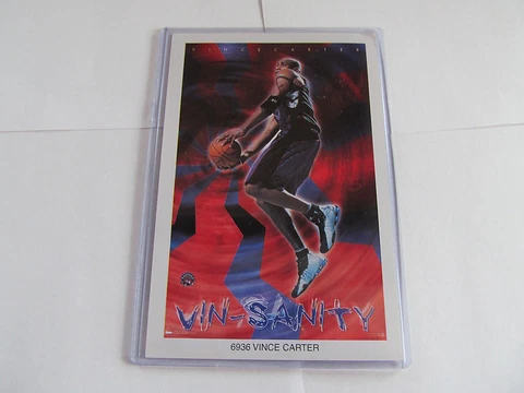 MINT 1990's VINCE CARTER "VIN-SANITY" TORONTO RAPTORS ORIGINAL NBA MINI POSTER Cover