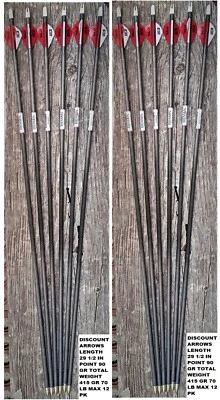 DISCOUNT ARROWS LENGTH 29 1/2 IN POINT 90 GR TOTAL WEIGHT 415 GR 70 LB MAX 12 PK - Image 1 of 3