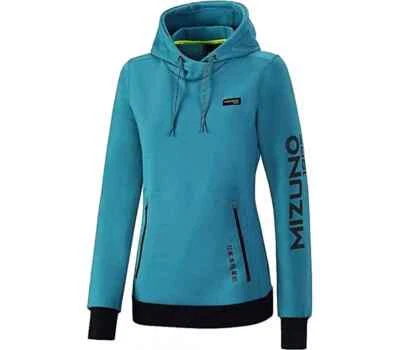 Mizuno Heritage K2GC7702-32 Hooded Sweatshirt Womens S Blue Long Sleeve Pullover - Image 1 of 4
