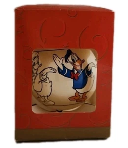 Disney Store Donald Duck Glass Ball Christmas Holiday Ornament Vintage - Picture 1 of 3