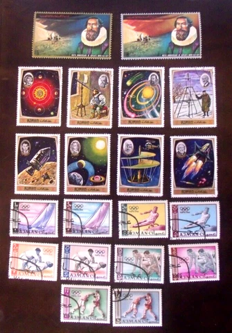 Ajman  SPACE explorers, scientists and Olympic sports  Stamps  Lot#D44 Cover