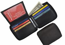 Genuine Leather Mens Zipper Zip Around ID Credit Card Bill Holder Bifold Wallet