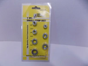 Drill Master 7 piece Steel Drill Stop Set w/ Fastening Screw - Picture 1 of 2