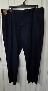 Haggar Mens Premium No Iron Khaki Classic Fit Stretch Pants Dark Navy 42x29 - Bild 1 von 7