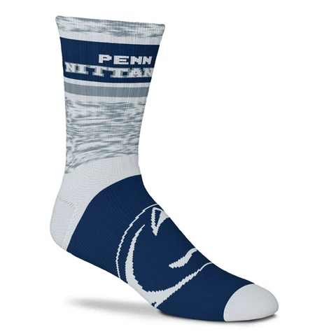 New Penn State Nittany Lions Double Deuce Gray Knit Crew Socks Mens Large NCAA Cover