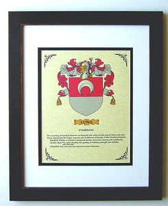 ESCUDO DE ARMAS HERÁLDICA ~ ESCUDO FAMILIA LUNA ~ ENMARCADO - Imagen 1 de 2