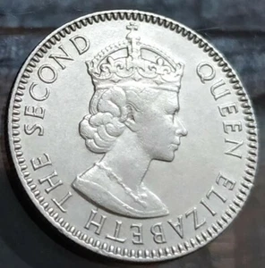 Seychelles, 25 Cents, Elizabeth II 1st Portrait,1969, KM# 11, Cu-Ni Coin (B-562) - Bild 1 von 2