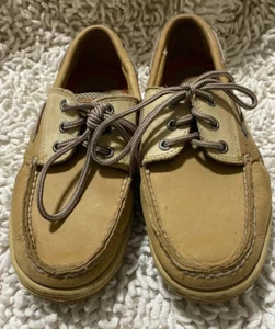 Sperry Top-Sider Herren Billfish 3 Ösen Hellbraun/Beige Bootsschuhe Größe 7 Medium 0799023 - Bild 1 von 9