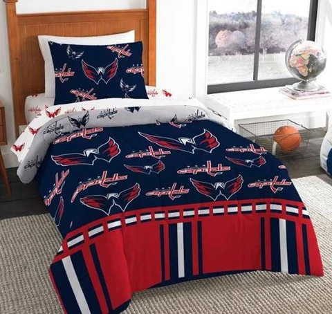 Washington Capitals NHL Rotary Twin Bed in a Bag Set Cover