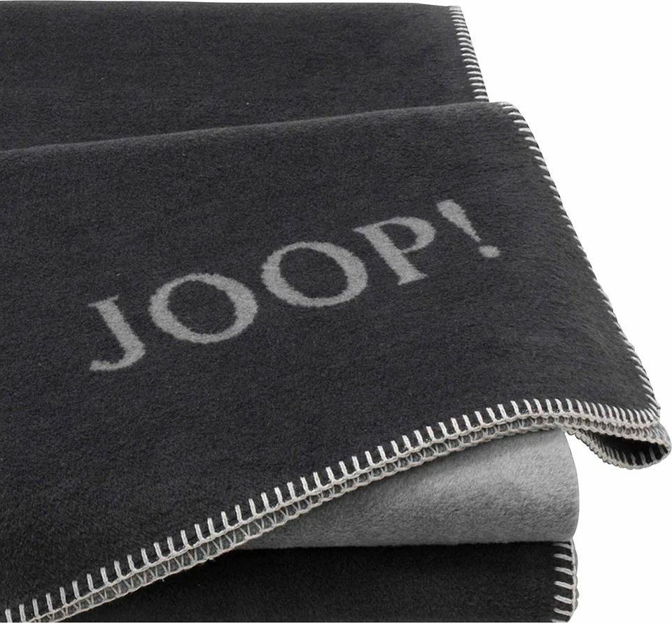 JOOP! Plaid UNI-Doubleface 150x200cm Wohndecke - Anthrazit/Ash