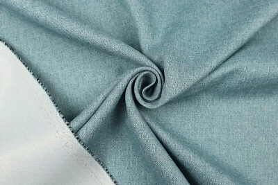 Vorhangstoff 300cm Gardinenstoff Dekostoff Blickdicht Türkis melange meliert - Bild 1 von 4