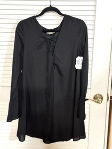 Dear Apple Black Dress Womens Large NWT - Picture 1 of 13