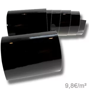 9,8€/m² Autofolie Schwarz Glanz Auto Folie Luftkanäle Klavierlack glänzend - Bild 1 von 6