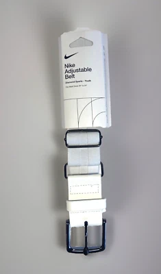 Nike Cinturón Ajustable Diamante Deportes Juveniles Talla 20" - 34” Blanco Nuevo Con Etiquetas Foto 1 de 4