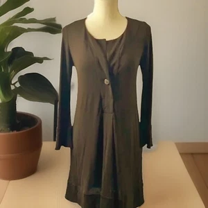 Vintage DIANE VON FURSTENBERG Dress Womens Size 8 Brown GABY Flared Sleeve Midi - Picture 1 of 11