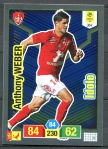 2019-20 PANINI Adrenalyn XL Ligue 1 Card #367 Anthony WEBER Stade Brestois 29
