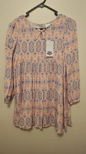 PIPING HOT Girls Long Sleeve Multicoloured Geomtric Patterns Sunmer Dress Size 8 - Picture 1 of 10
