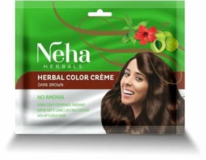5 x Neha Color Creme Dark Color Brown - 15 ml,, Free Ship