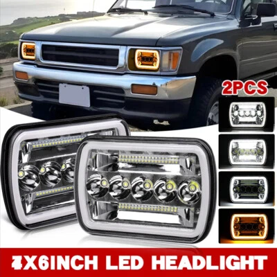 5x7'' 7x6" LED Headlights DRL Hi/lo For Toyota Pickup 82-95 4Runner 84-91 Tacoma - Image 1 of 4