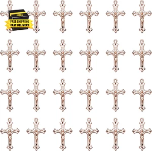 60 Stck. Legierung Katholisch Klein Jesus Kreuz Charms Rosenkranz Mitte Kruzifix Anhänger für - Bild 1 von 7
