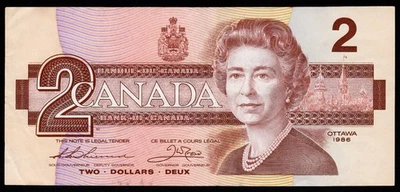 1986 $2 Canada Two Dollar Note - BC-55b - Crisp VF - Image 1 of 2