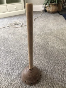 Vintage U.K. Copper Posser DOLLY Stick Vintage Laundry tool. SIMPLEX no.6 - Picture 1 of 6
