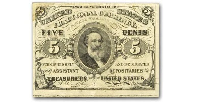 3rd Issue Fractional Currency 5 Cents XF (Fr#1238) - Image 1 of 2