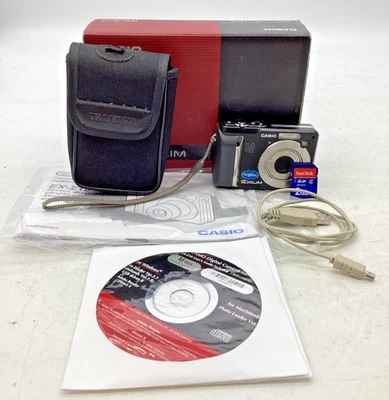 Casio Digital Camera Exilim EX-Z10 5.0MP Black In Box With Cable & Manuals - Image 1 of 4