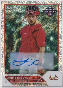 Autografo Jimmy Crooks III 2023 Topps Pro Debutto Sparkle PD-177 /199 - Foto 1 di 2
