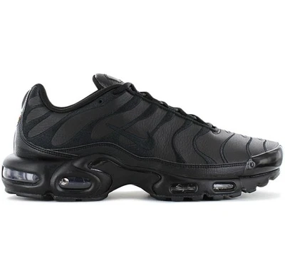 Nike Air Max Plus TN Leather - Triple Black - AJ2029-001 Hommes Baskets Sneakers - Photo 1/4