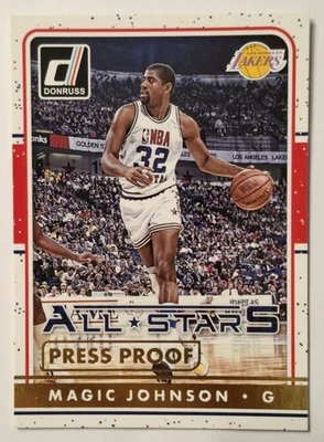 MAGIC JOHNSON. LAKERS #3 ALL STARS - 2016/17 PANINI DONRUSS PRESS PROOF - Imagen 1 de 2