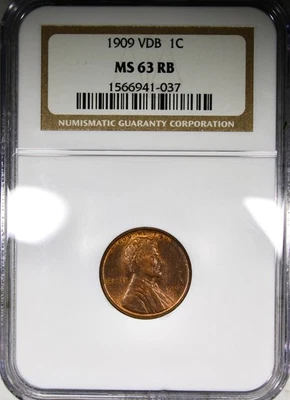 1909 VDB Lincoln Cent NGC MS63RB RED BROWN Nice Coin - Image 1 of 4