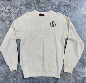 VTG Nutmeg mills Mens Olympic Training Center USA Made Knit Sweater Size XL - Picture 1 of 10